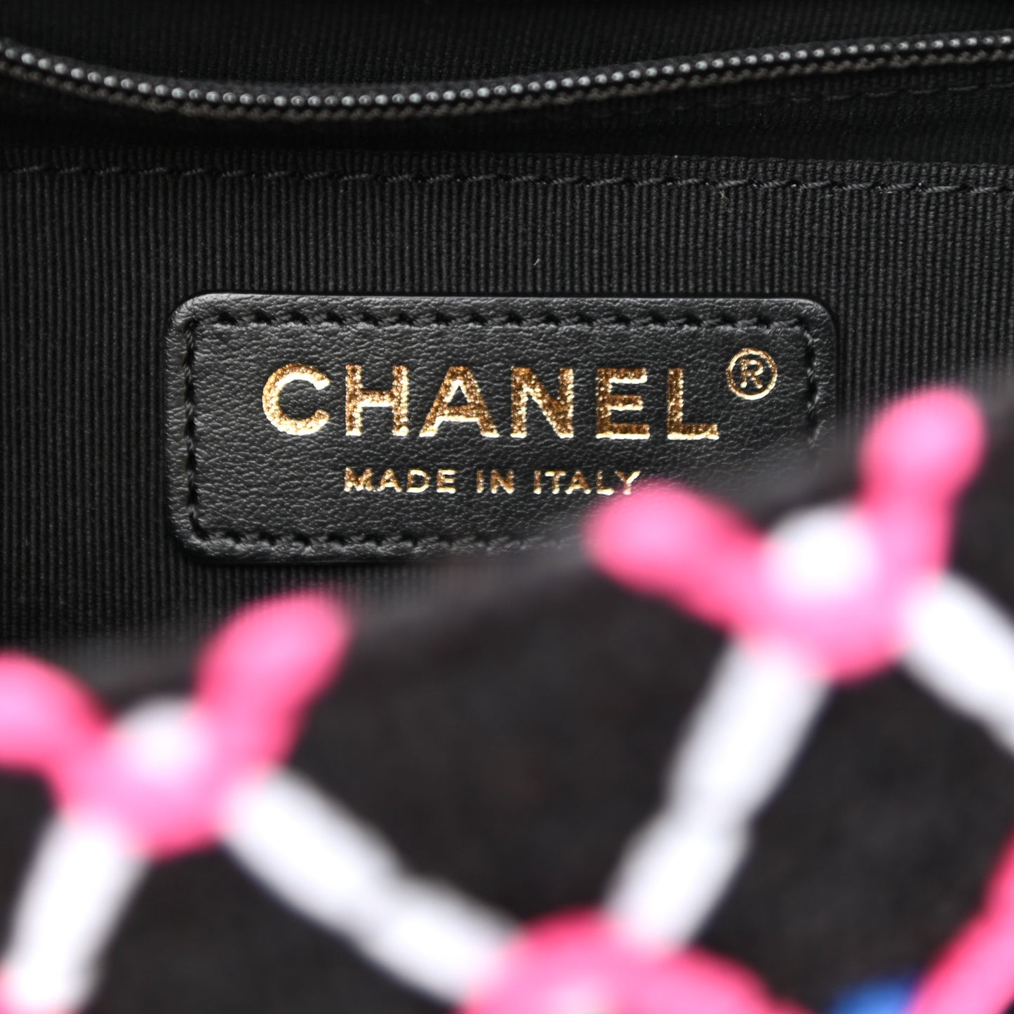 Tweed Diamond Threaded Mini Rectangular Pearl Crush Flap Black Multicolor