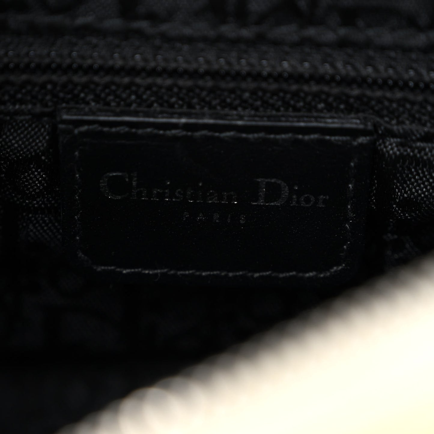 Calfskin Cannage Stitched Small East West Lady Dior White