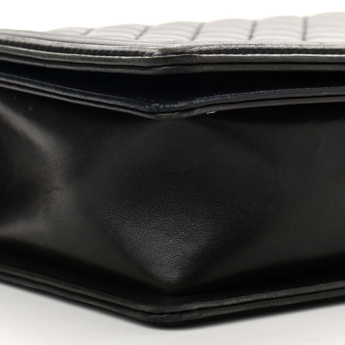 Lambskin Quilted New Medium Boy Flap Black