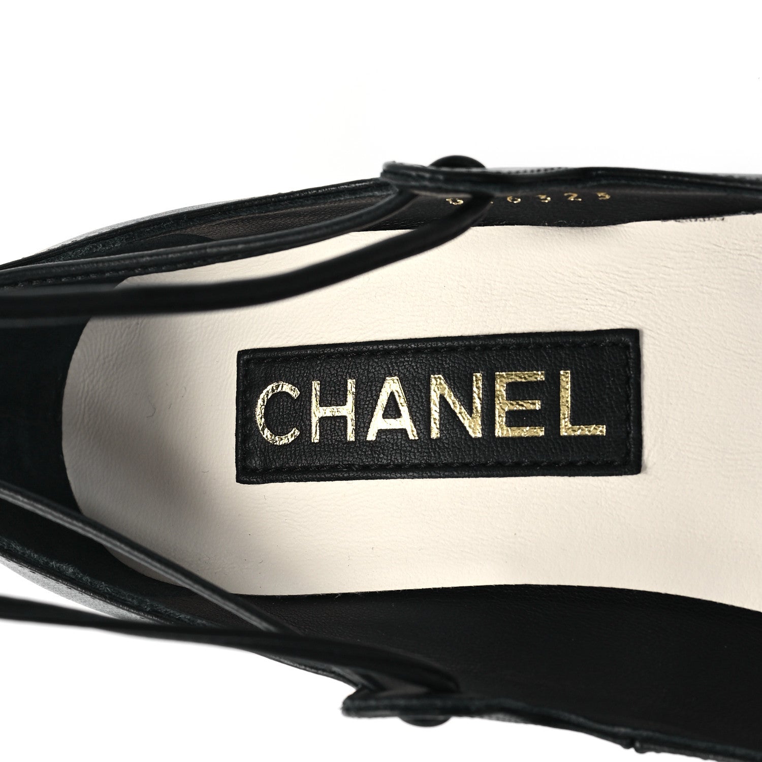 Chanel Lambskin Patent Cap Toe CC Mary Jane Pumps 38 Black 8 of 10