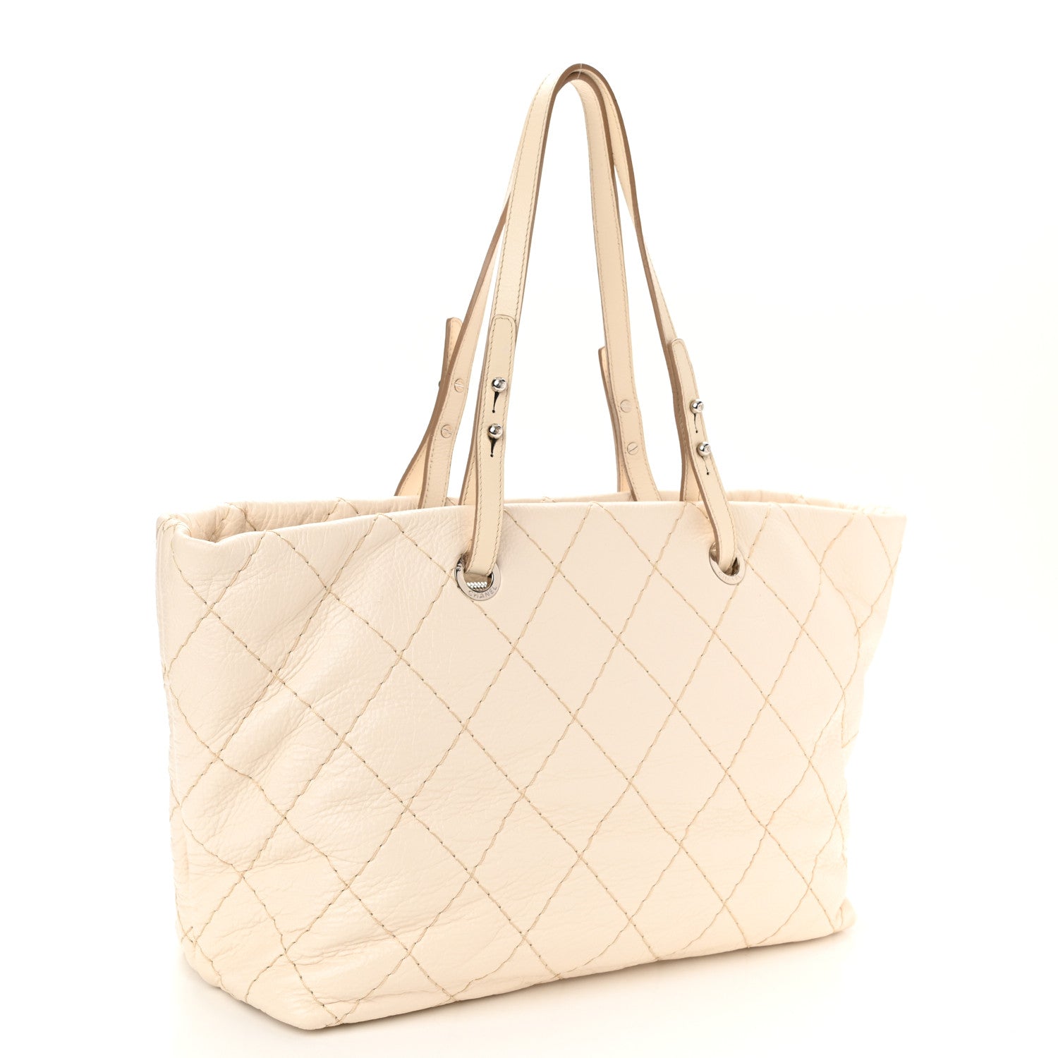 Chanel Glazed Calfskin Large On The Road Tote Beige Clair 3 of 12