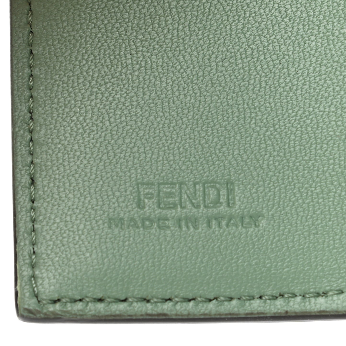 Nappa Matisse FF Embossed Micro Tri-Fold Wallet Menta