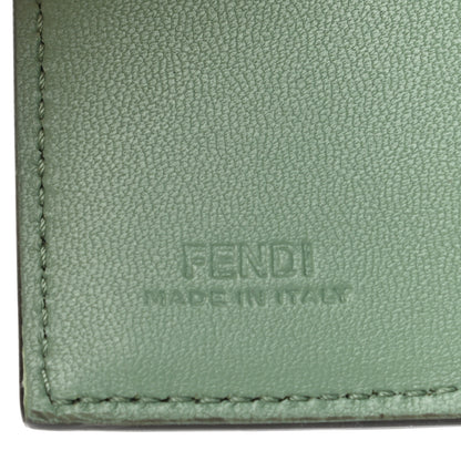 Fendi Nappa Matisse FF Embossed Micro Tri-Fold Wallet Menta 8 of 10