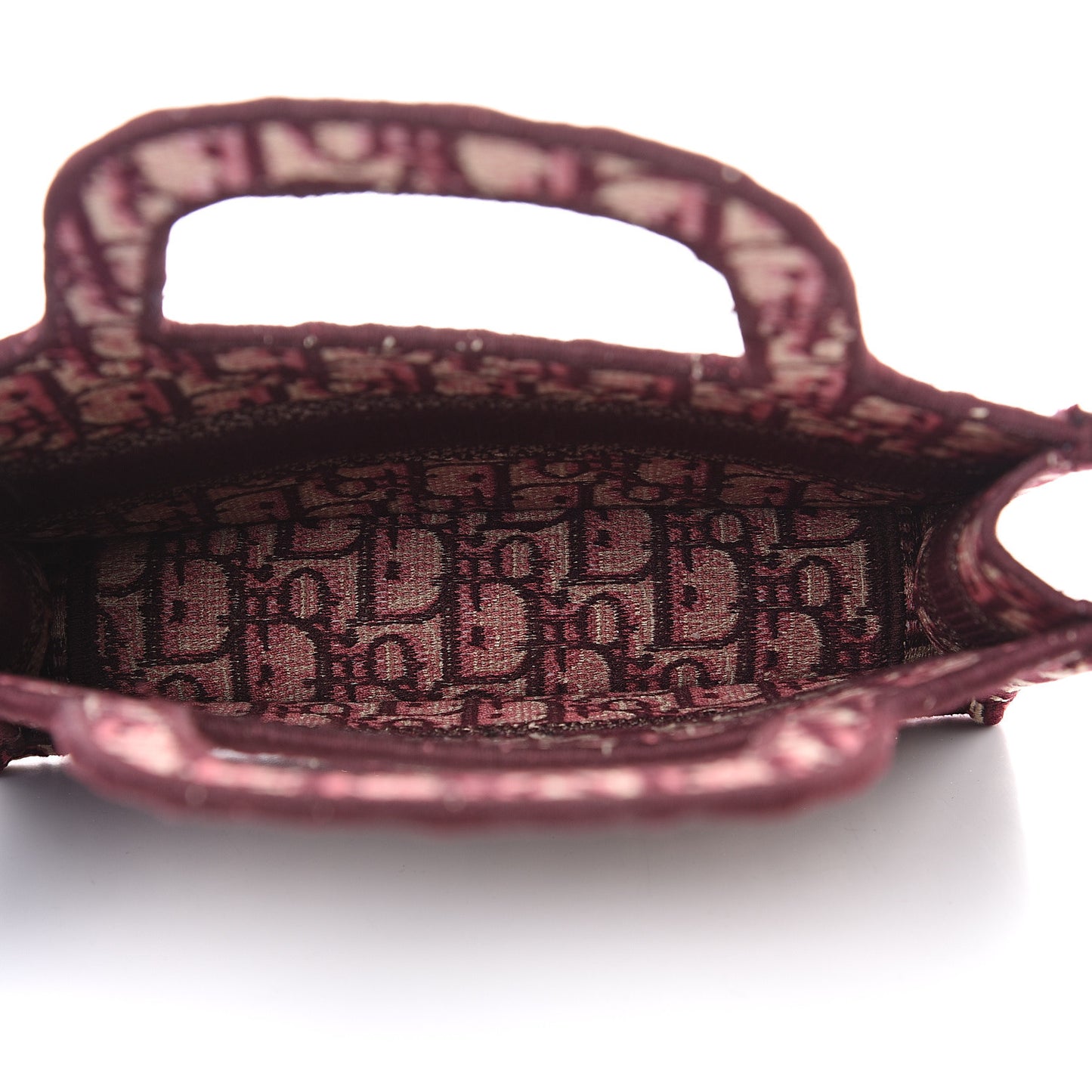 Oblique Mini Book Tote Burgundy Multicolor