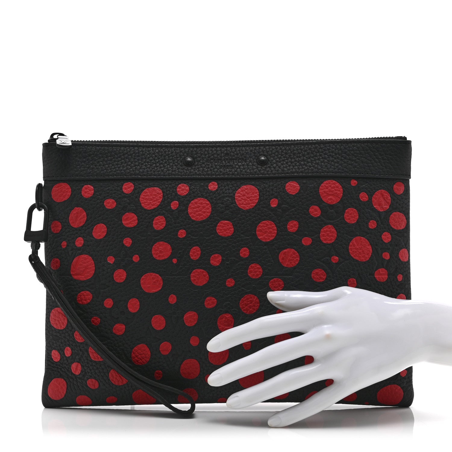 Louis Vuitton LV X YK Taurillon Monogram Pochette To-Go Black Red 2 of 10
