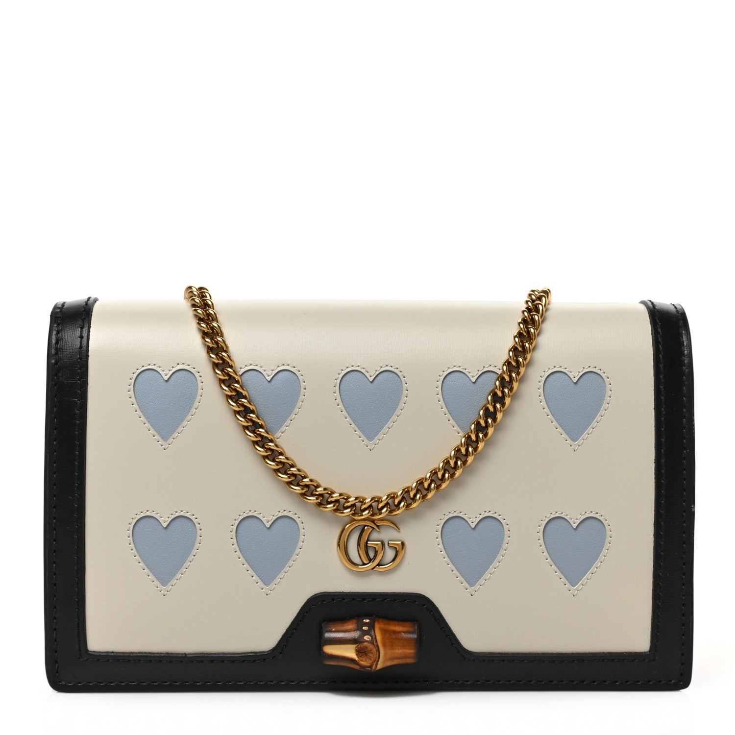 Gucci Calfskin Lovelight Mini Diana Chain Bag Mystic White Paradise Cloude 1 of 8