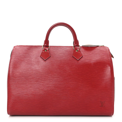 Louis Vuitton Epi Speedy 35 Castillan Red 1 of 9