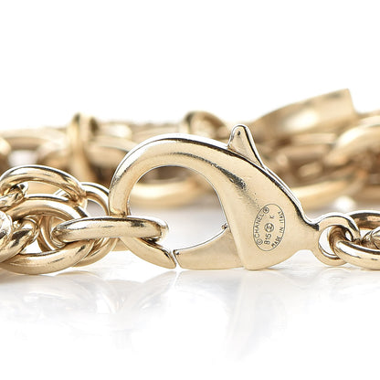 Chanel CC Quilted Medallion Bracelet Gold 4 of 5