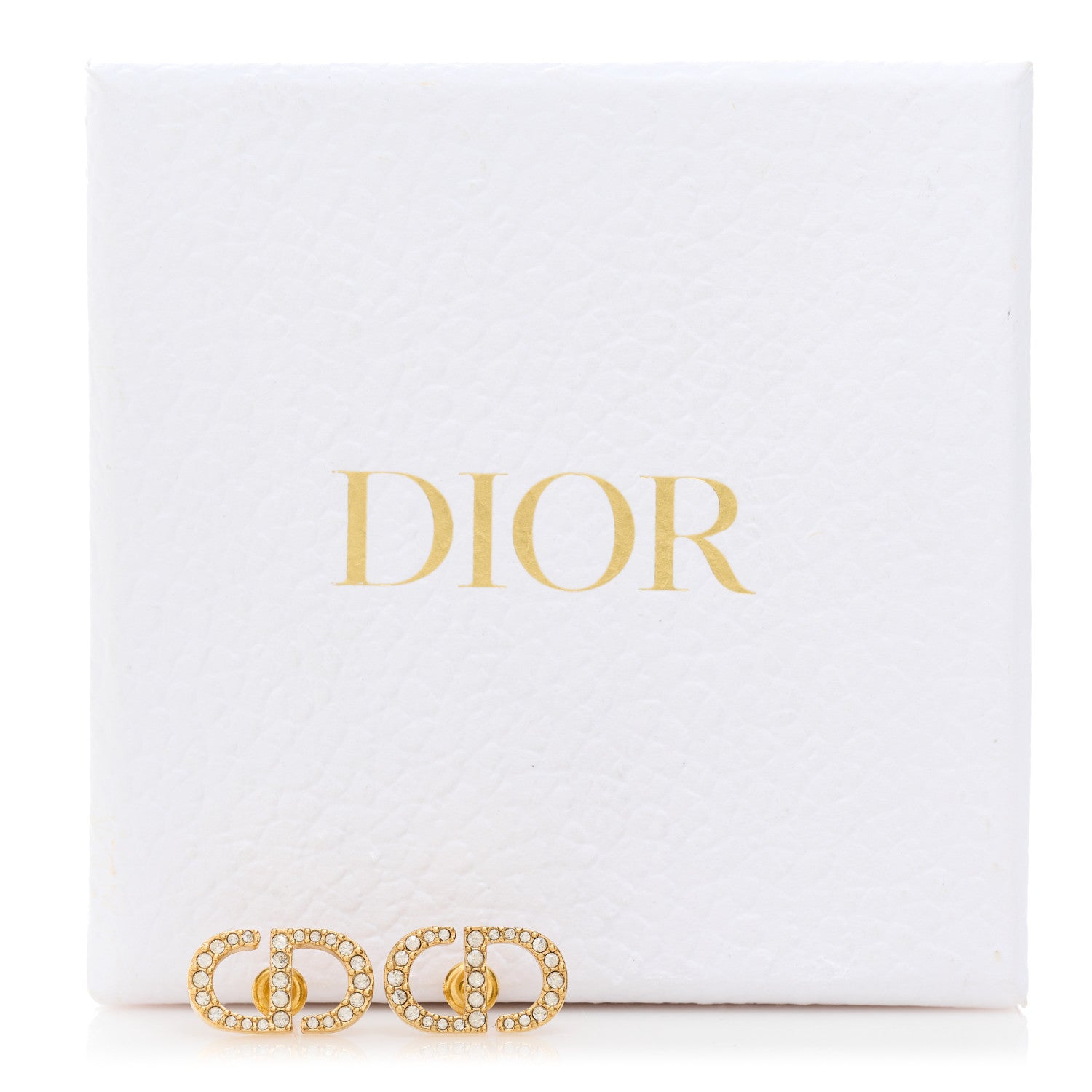 Christian Dior Crystal Clair D Lune Earrings Gold 5 of 5