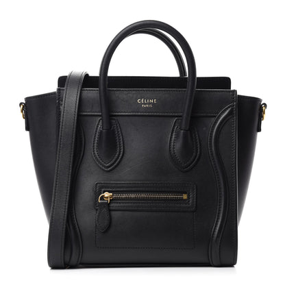 Celine Smooth Calfskin Nano Luggage Black 1 of 9
