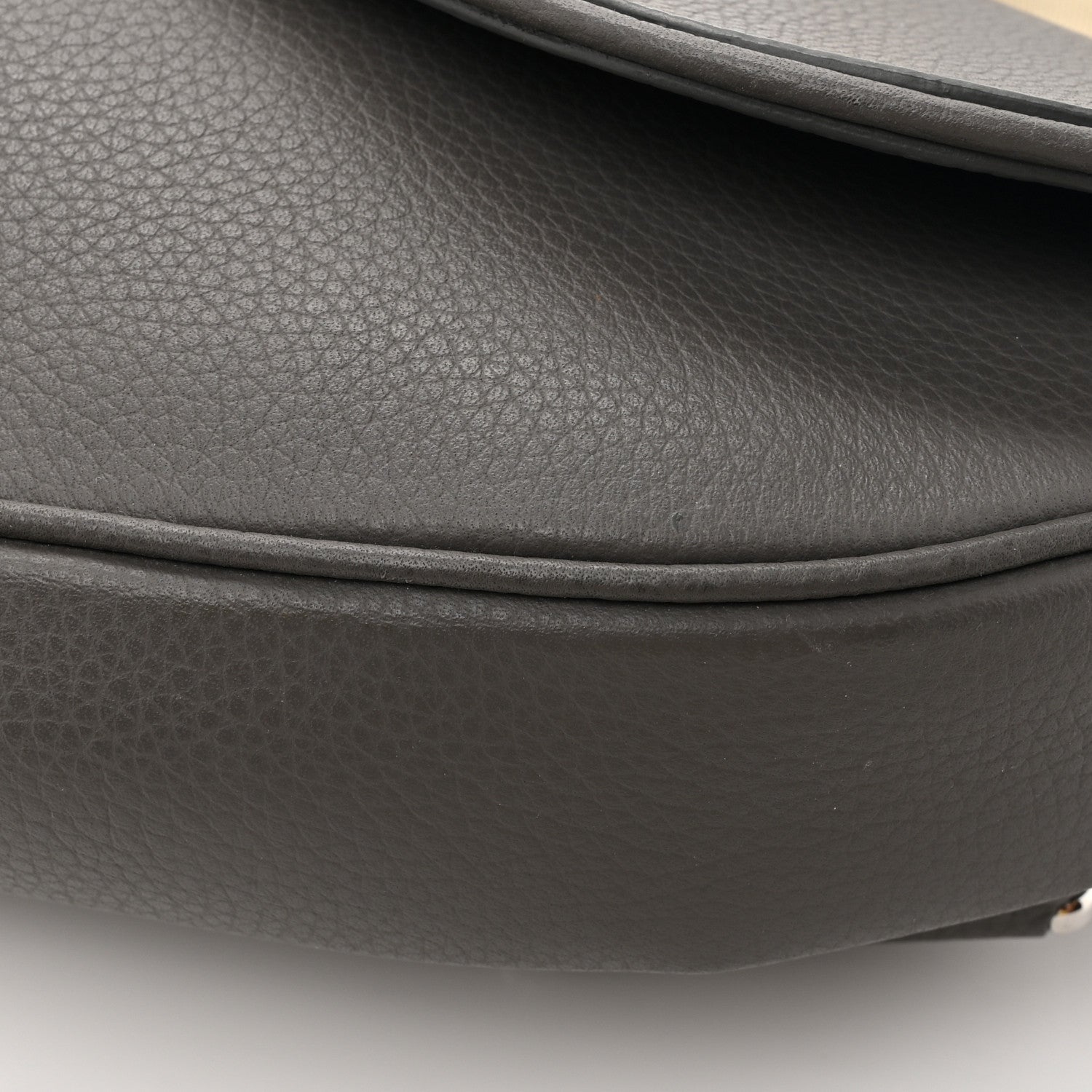 Christian Dior Grained Calfskin Kim Jones Saddle Bag Grey 12 of 14