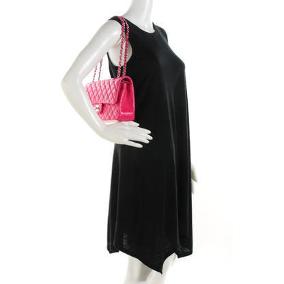 Chanel Lambskin Quilted Medium Double Flap Dark Pink 2 of 8