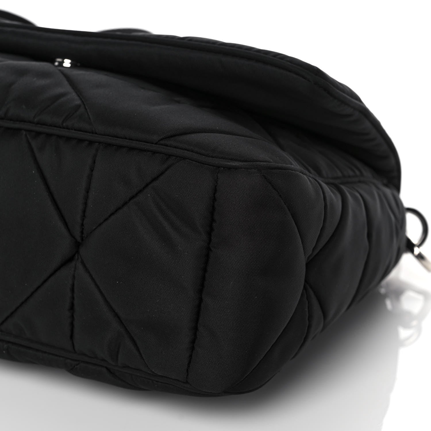 Prada Re-Nylon Quilted Padded Flap Shoulder Bag Black 7 of 8