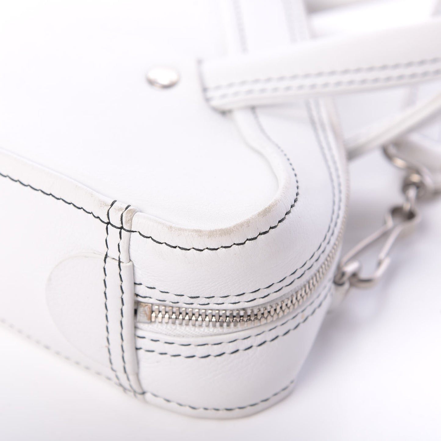 Calfskin XS Triangle Duffle White