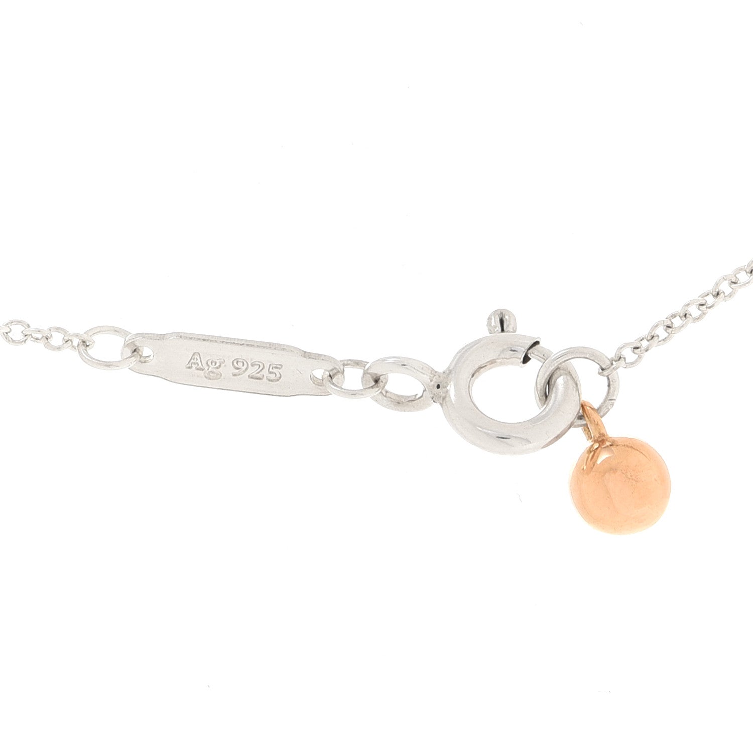Tiffany Sterling Silver 18K Rose Gold Return to Tiffany Love Bugs Butterfly Pendant Necklace 4 of 6
