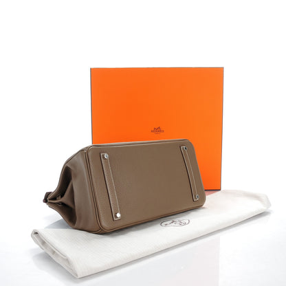 Hermes Taurillon Clemence Birkin 35 Etoupe 5 of 25