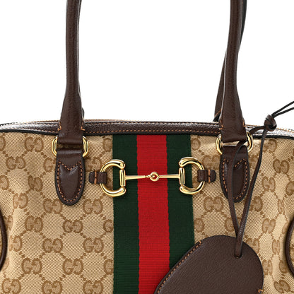 Gucci GG Monogram Web Medium Borsetto Boston Sand Brown 8 of 11