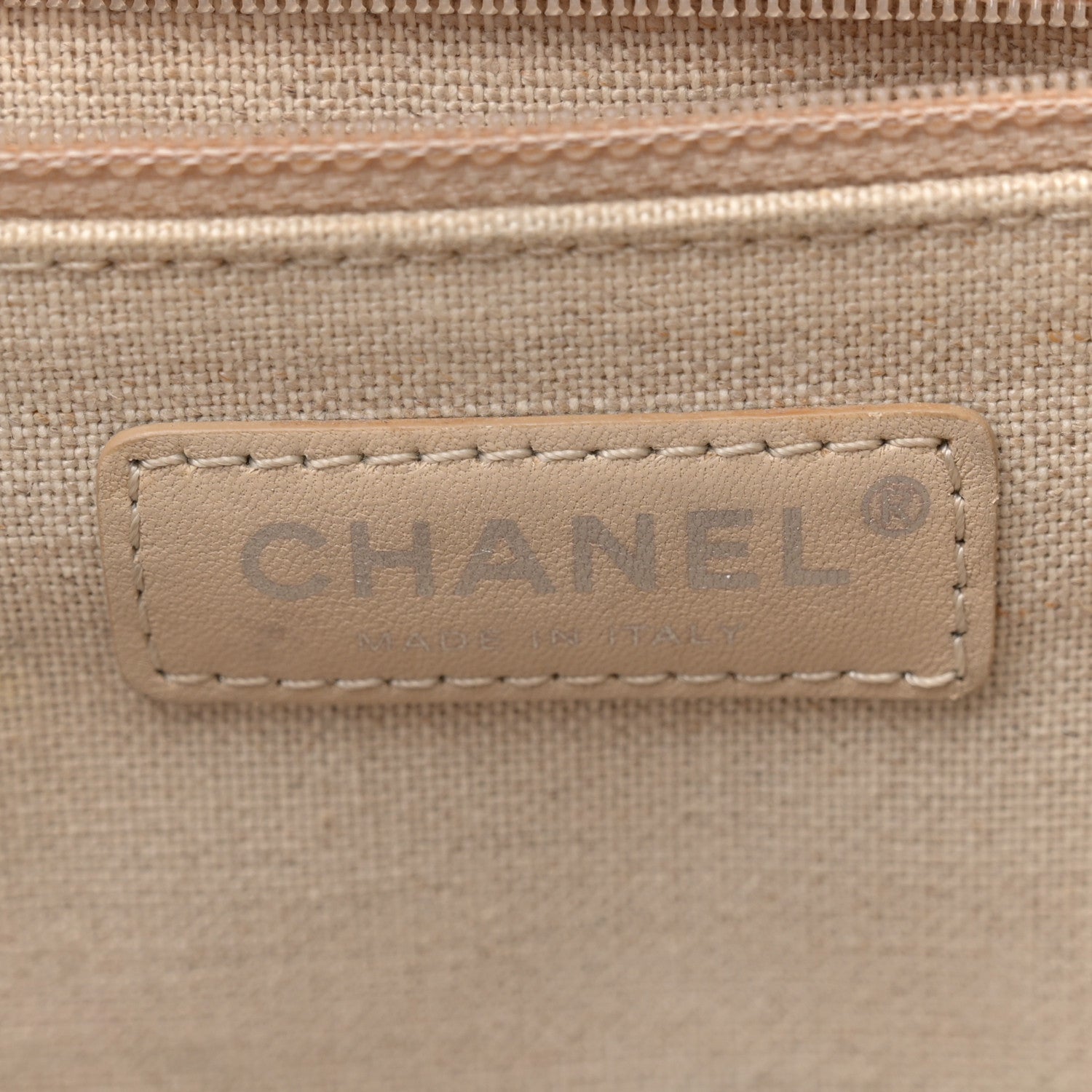 Chanel Canvas Small Iliad Shopping Tote Beige 6 of 15