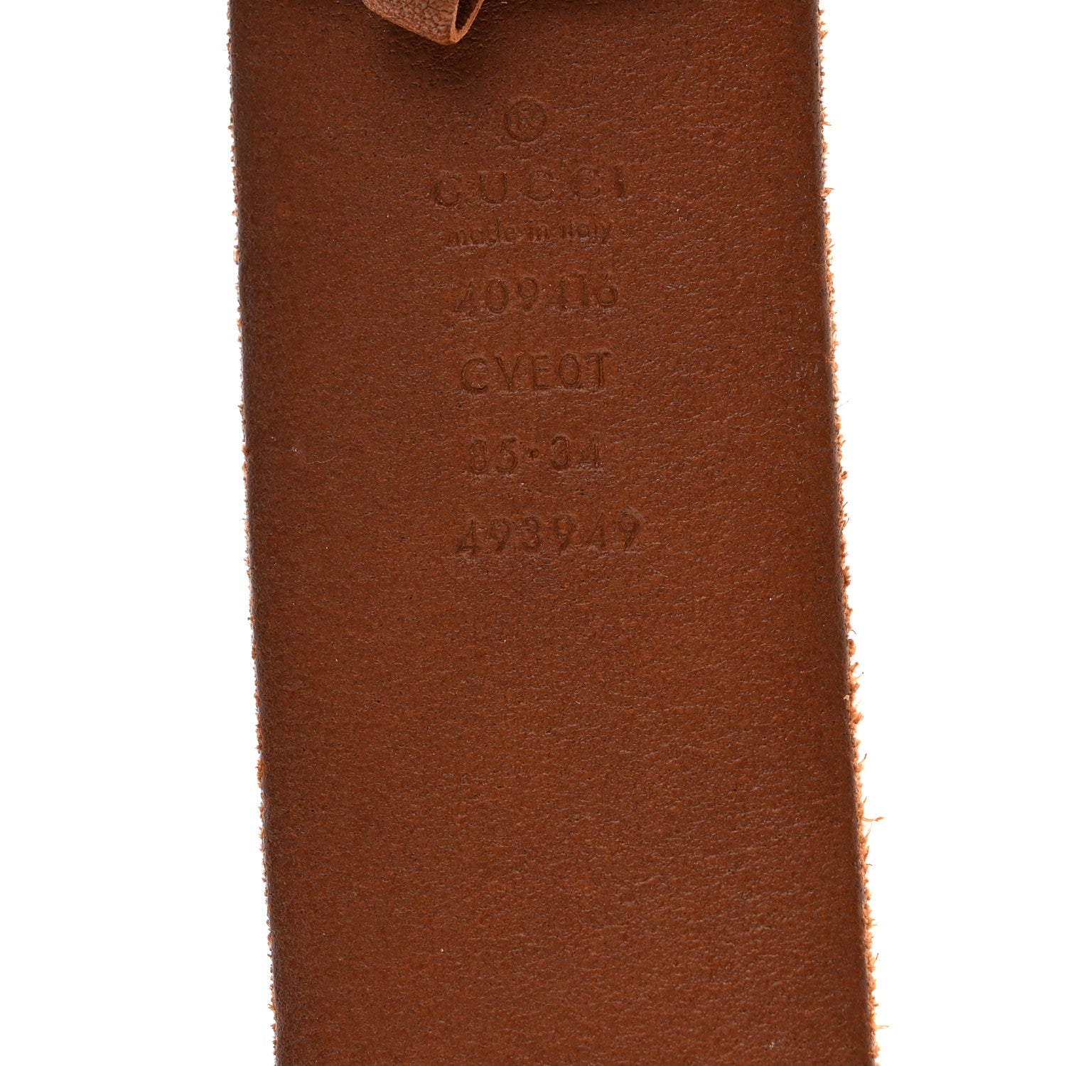Gucci Faded Calfskin Double G 40mm Belt 85 34 Cuir 3 of 5