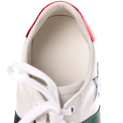 Gucci Calfskin Ayers Web Star Embroidered Womens Ace Sneakers 36 White Multi 10 of 11