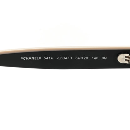 Chanel Acetate CC Butterfly Sunglasses 5414 Black Beige 5 of 8