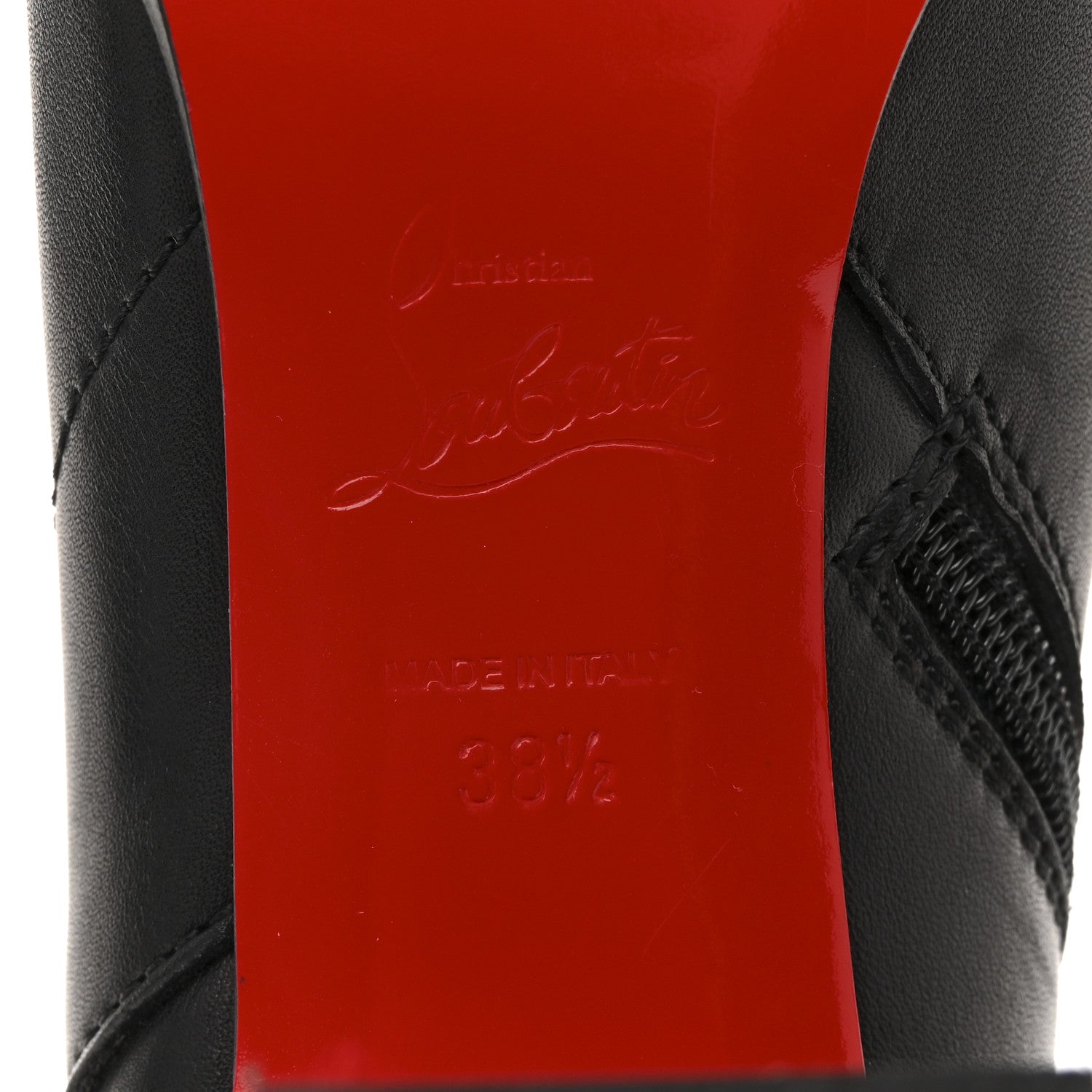 Christian Louboutin Calfskin Janis 85 Booties 38.5 Black 8 of 10