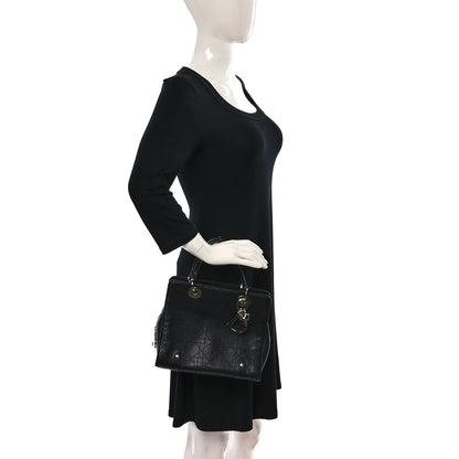 Christian Dior Calfskin Cannage Tote Black 2 of 8