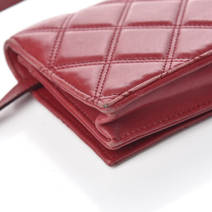 Marc Jacobs Lambskin Matelasse Double J Wallet On Chain Red 12 of 16