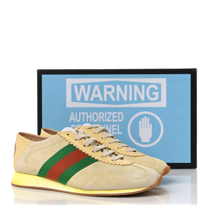 Gucci Suede Web Womens Rocket Sneakers 37.5 Burro 10 of 10