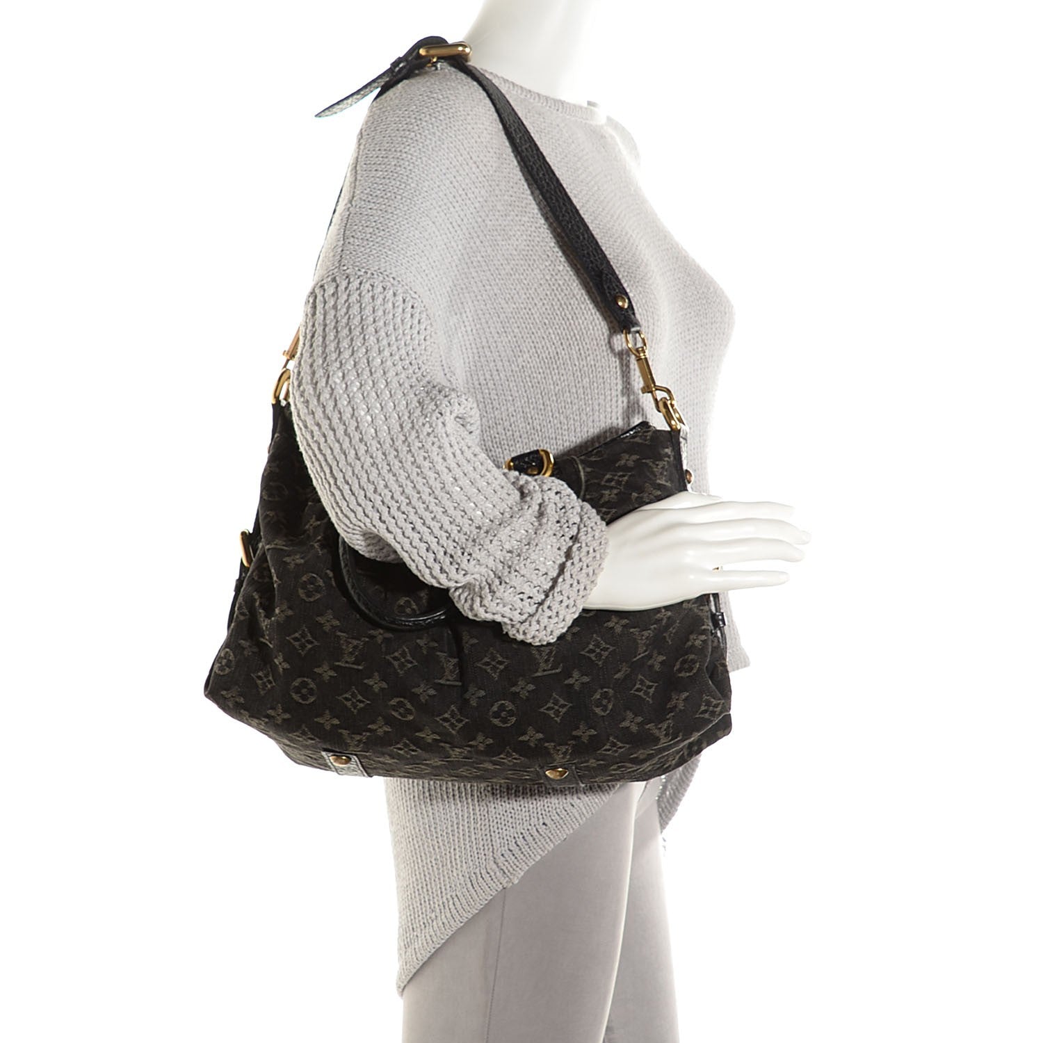 Louis Vuitton Denim Neo Cabby MM Black 2 of 7
