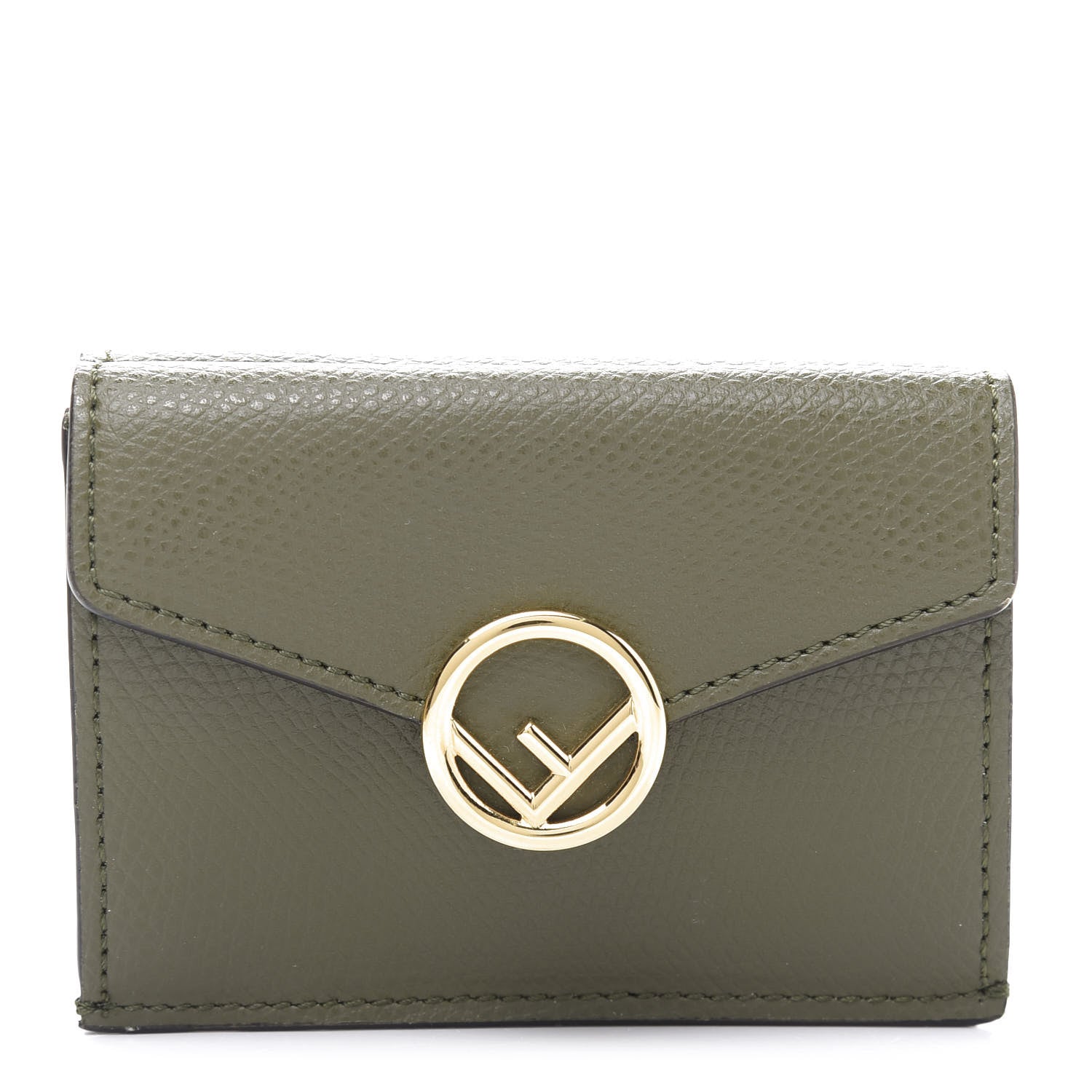 Fendi Vitello Cruise F is Fendi Micro Tri-Fold Envelope Wallet Asparago 1 of 11