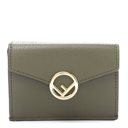 Fendi Vitello Cruise F is Fendi Micro Tri-Fold Envelope Wallet Asparago 1 of 11