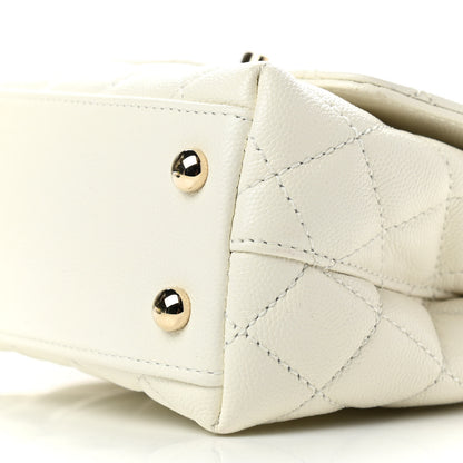 Chanel Caviar Quilted Extra Mini Coco Handle Flap White 10 of 10