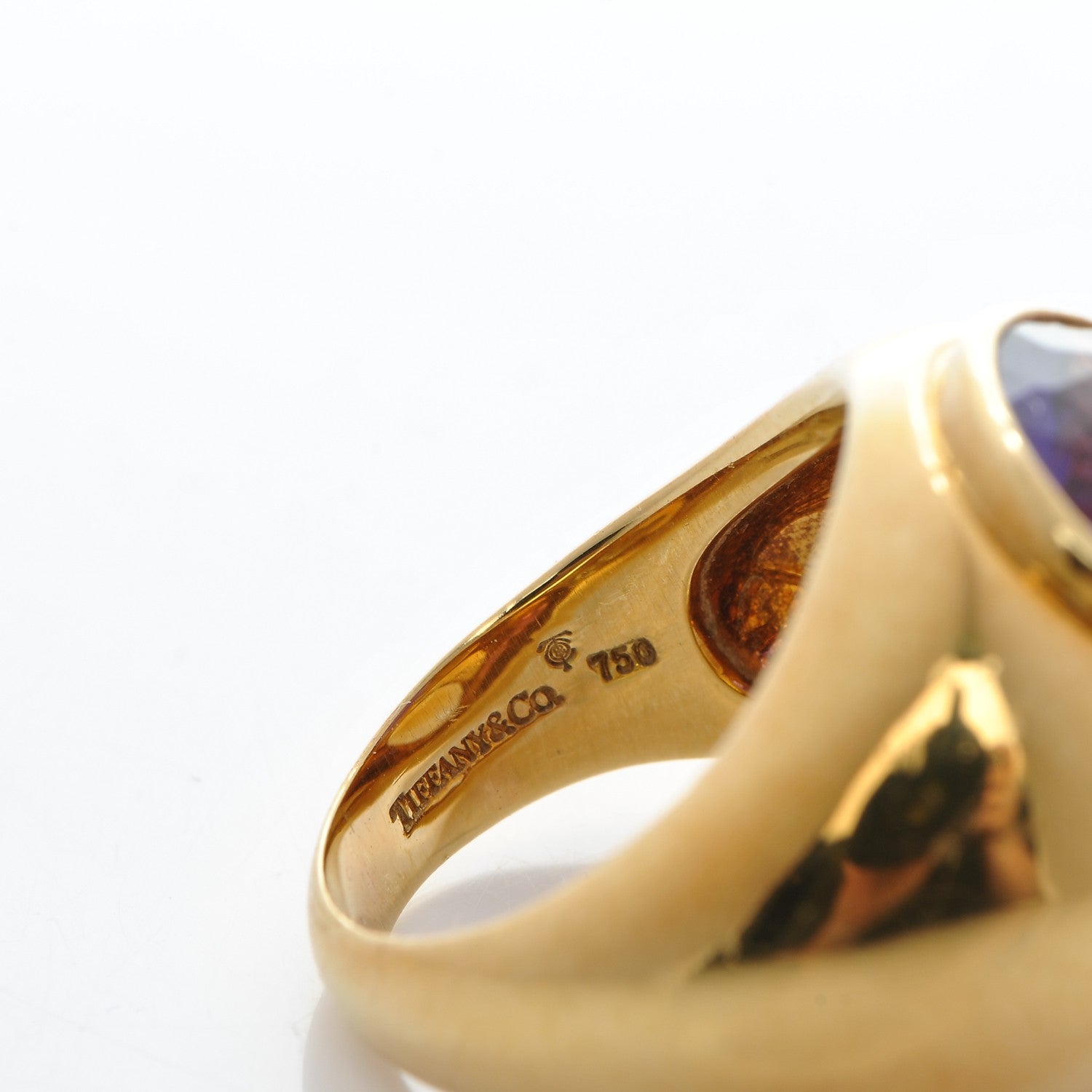 Tiffany 18K Yellow Gold Amethyst Citrine Paloma Picasso Double Oval Ring 7.5 5 of 6
