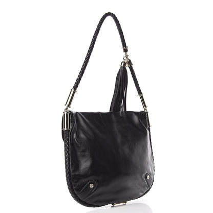Gucci Calfskin Medium Britt Tassel Shoulder Bag Black 3 of 10