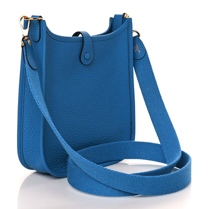 Hermes Taurillon Clemence Evelyne TPM Bleu Zanzibar 2 of 9