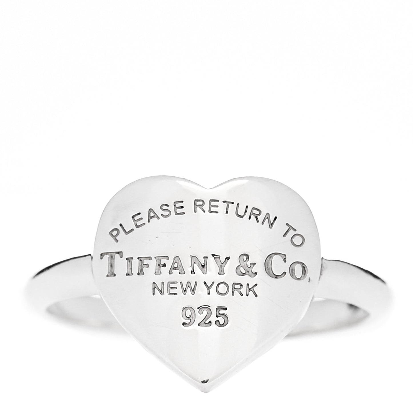 Sterling Silver Return to Tiffany Heart Ring 56 7.5