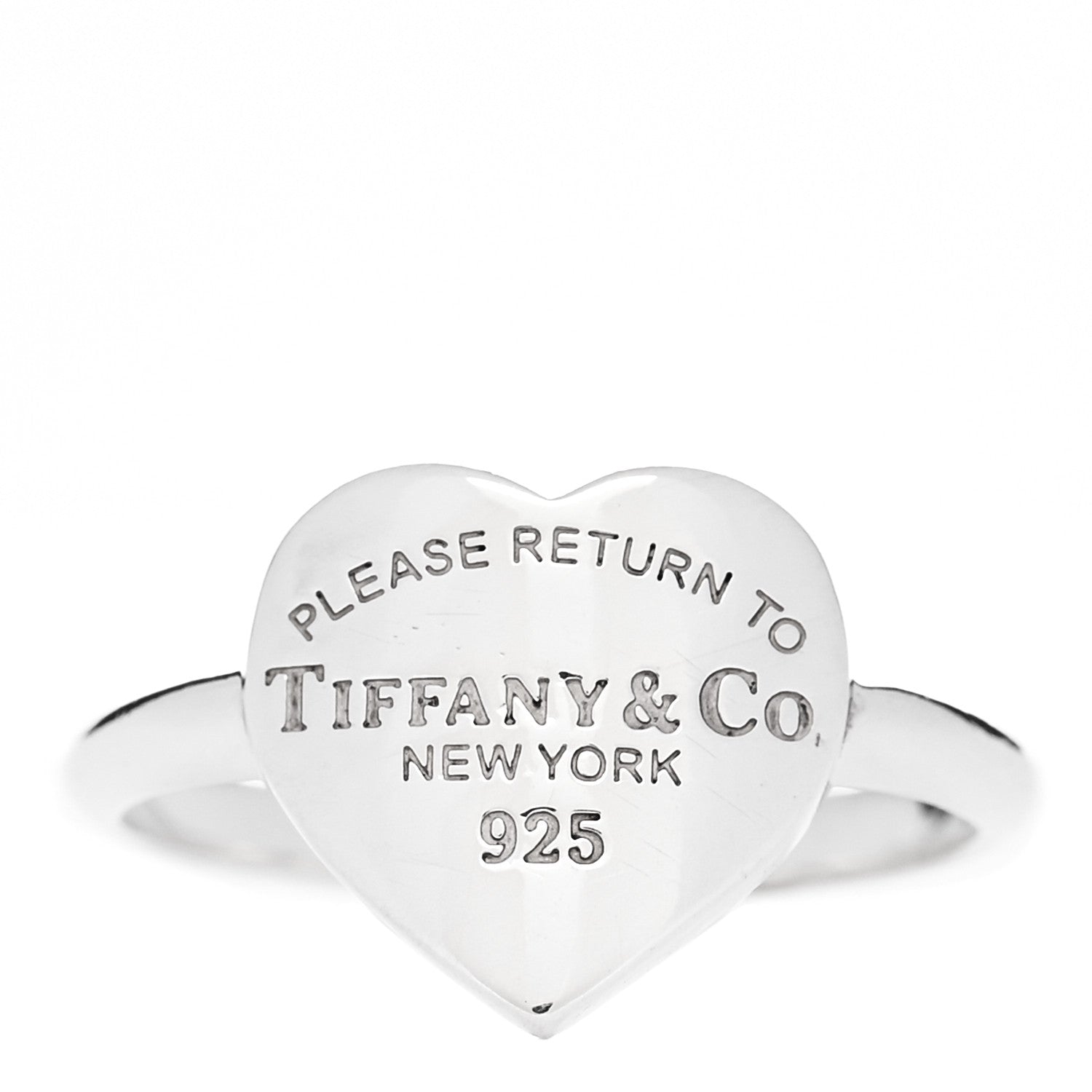 Tiffany Sterling Silver Return to Tiffany Heart Ring 56 7.5 1 of 5