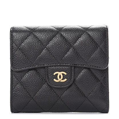 Chanel Caviar Quilted Compact Flap Wallet Black 1 of 10