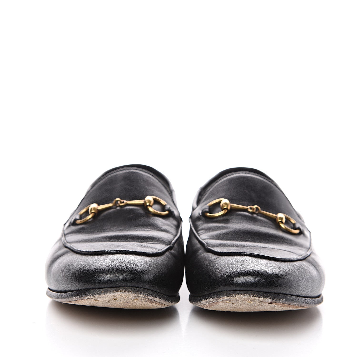 Gucci Lambskin Womens Brixton Horsebit Loafers 40 Black 2 of 13