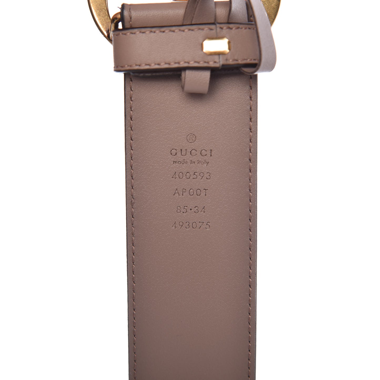Calfskin Double G 40mm Belt 85 34 Porcelain Rose
