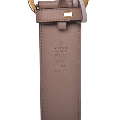 Gucci Calfskin Double G 40mm Belt 85 34 Porcelain Rose 3 of 5