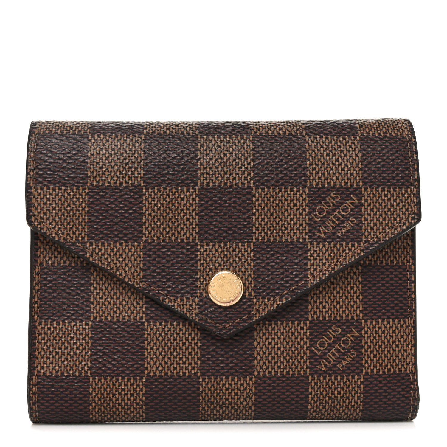 Louis Vuitton Damier Ebene Victorine Wallet Red 1 of 7