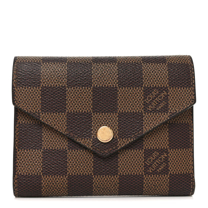 Louis Vuitton Damier Ebene Victorine Wallet Red 1 of 7