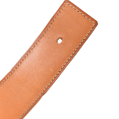 Hermes Ostrich 32mm Belt Strap 75 Brique 4 of 6