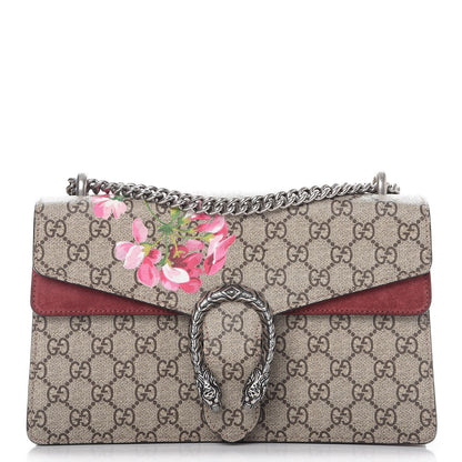 Gucci GG Supreme Monogram Blooms Small Dionysus Shoulder Bag Beige Multicolor Dry Rose 1 of 7