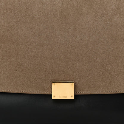 Celine Calfskin Suede Medium Tri-Color Trapeze Grey 8 of 18
