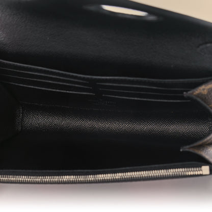 Louis Vuitton Monogram Kabuki Chain Wallet Black 4 of 8