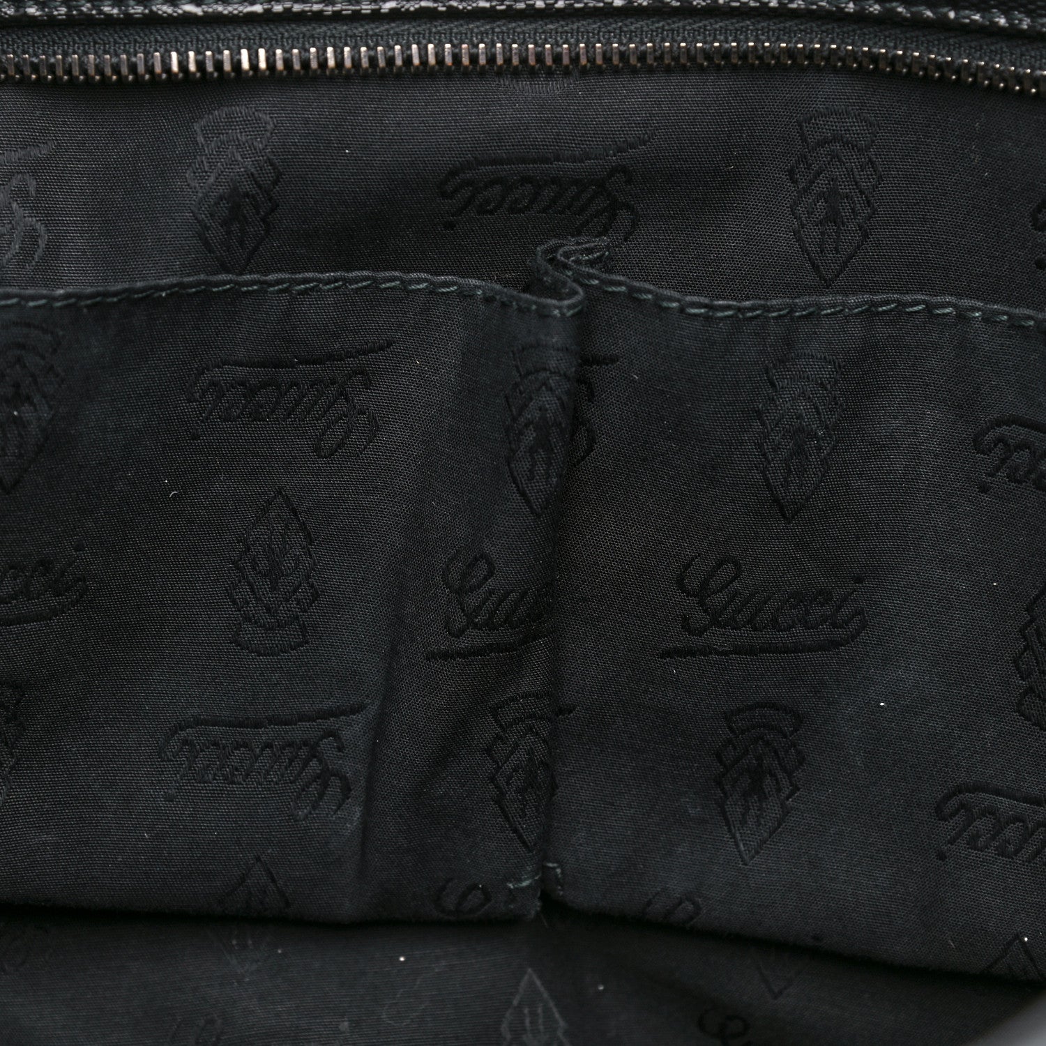 Gucci Imprime Monogram Medium Zippered Shopping Tote Black 8 of 12