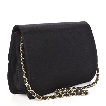 Chanel Jersey Quilted Medium Single Flap Black 3 of 12